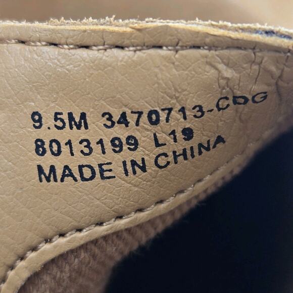 Frye Caden Ankle Boots Womens 9.5 M Cognac Brown Suede Metallic Beige Low Heel - Picture 11 of 11